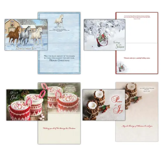 Large Boxed Christmas Card Assortment- Joyful Greetings - 24 cards and envelopes {2}