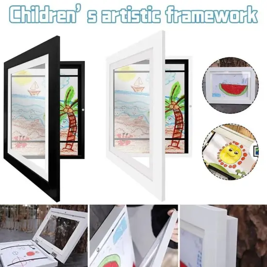8.5x11 Set of 2 Kids Art Frames Art Display Frame Drawing Portfolio. {2}