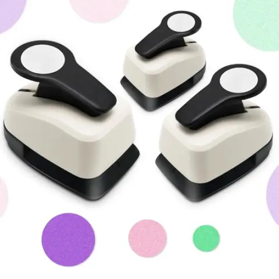 3 Pieces Punch Circle Hole Punches for Crafts Circle Punch Set {2}