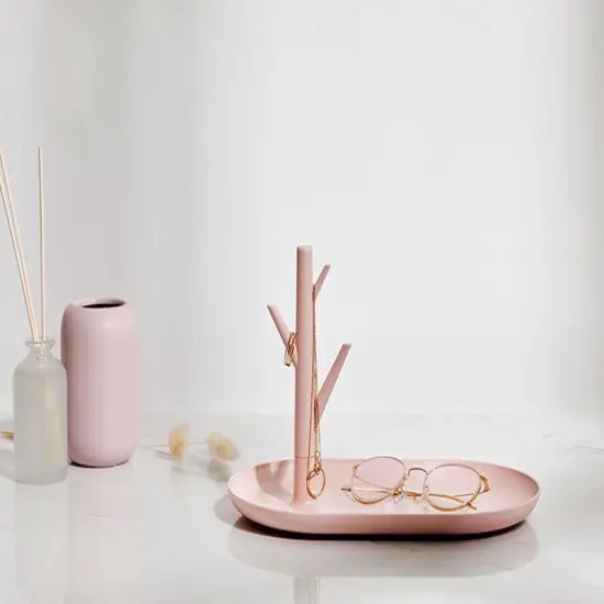 Roi Tray for beauty accessories and jewelry, Pink {6}