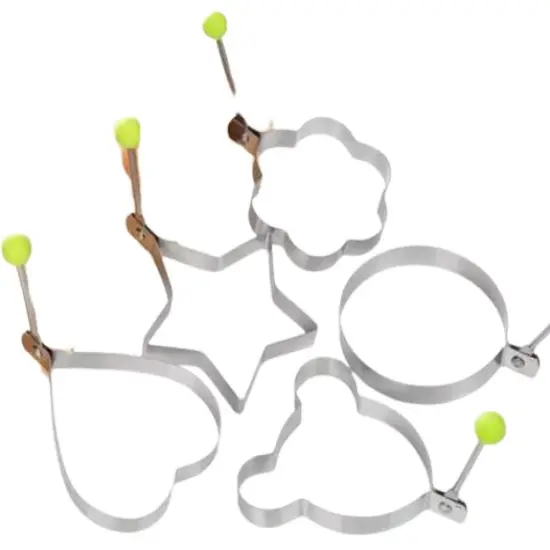 Kitcheniva Non Stick Stainless Steel Pancake Egg Ring Mold 5 Pcs {1}