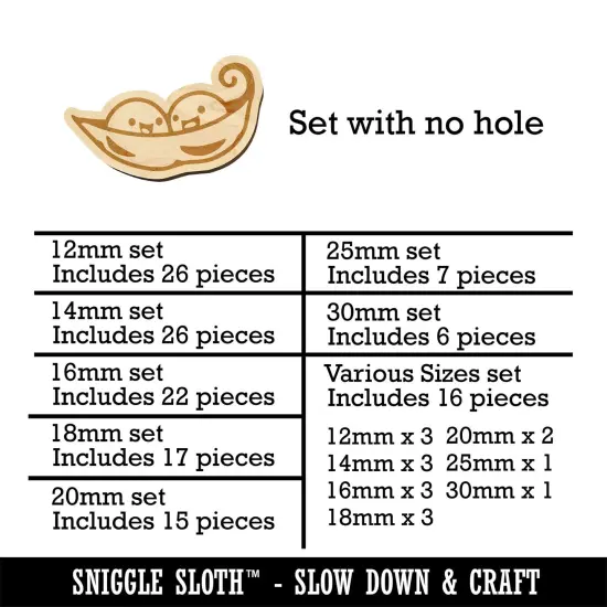 Two Peas in a Pod Mini Wood Shape Charms Jewelry DIY Craft {1}