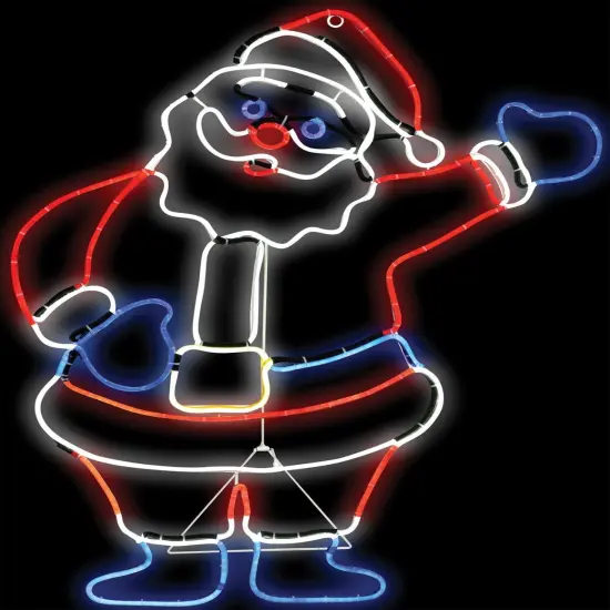 Santa Neon LED Christmas Decor {2}