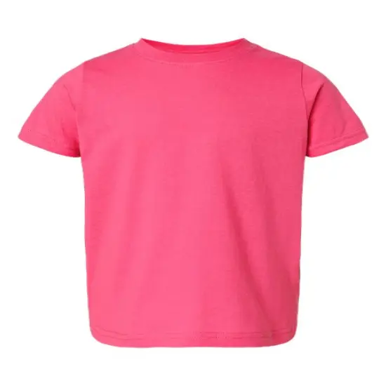 Rabbit Skins&reg; Toddler Fine Crewneck Short Sleeve Jersey Tee - 3321 Hot pink {1}