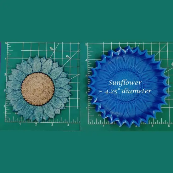 Sunflower 4.25" Silicone Freshie Mold {1}