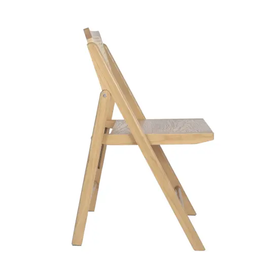 Merrick Lane Gordon Set of 2 Cane Rattan Folding Chairs Natural {5}