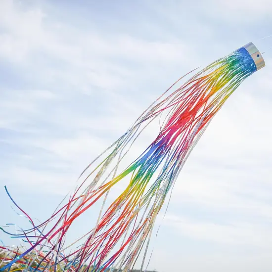 51-inch Rainbow Mylar Windsock {2}