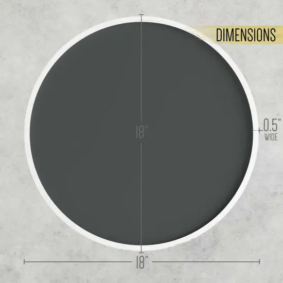 HBCY Creations Round Wood Framed Wall Mounted Magnetic Chalkboards with Eraser and Chalk {3}