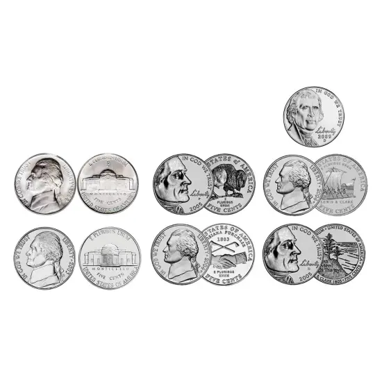 Jefferson Nickel Bankers Bag Beginner Coin Set {3}