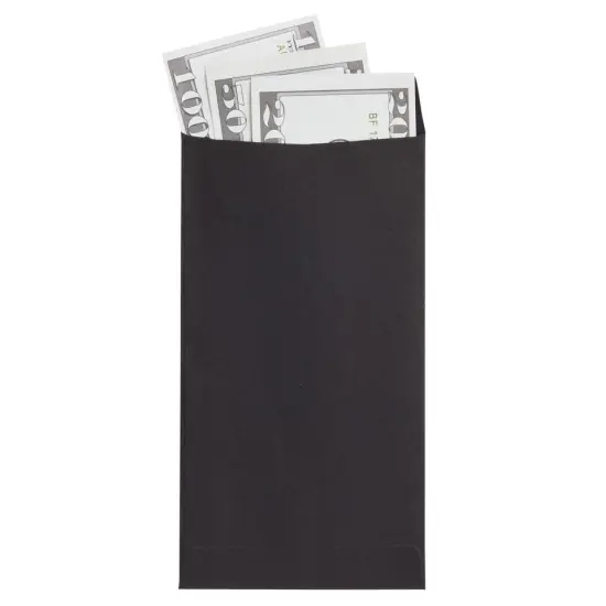 100 Pack Black Money Envelopes for Cash Budgeting {1}