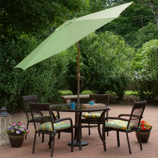 Northlight Outdoor Patio Market Umbrella with Hand Crank and Tilt - 9' - Sage Green {4}