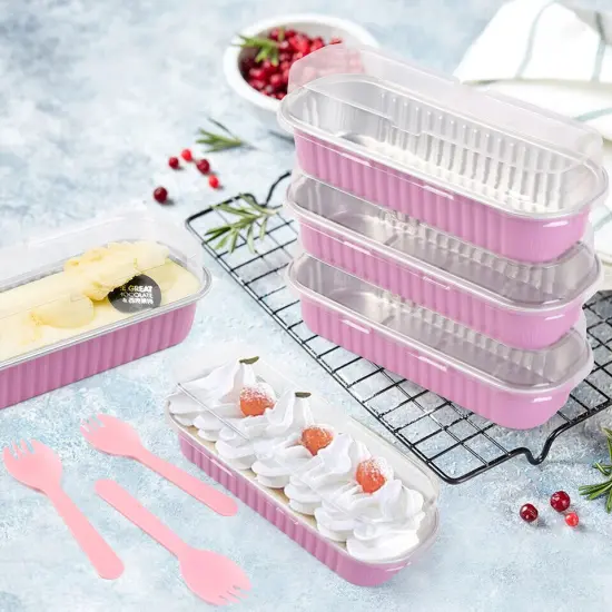 Aluminum Foil Mini Loaf Pans With Lids 50 Packs Baking Cups {2}