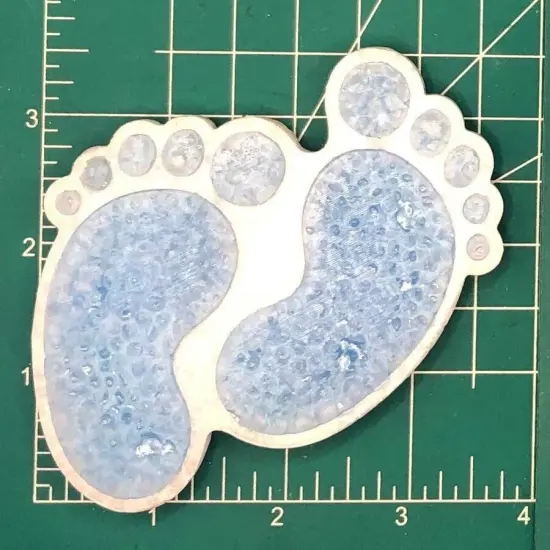 Baby Footprints - Baby Feet - Silicone Freshie Mold {2}