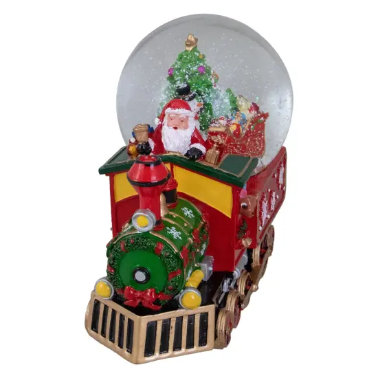 Northlight 8.5" Green and Red Christmas Train Snow Globe {3}