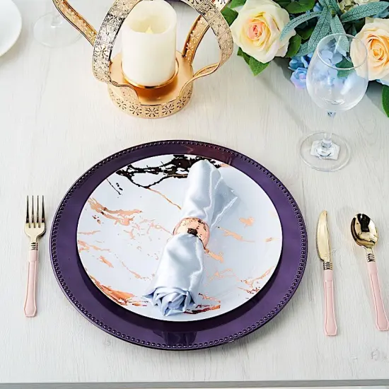 6 pcs of 13inch Charger Plates for Table Decor Purple {2}