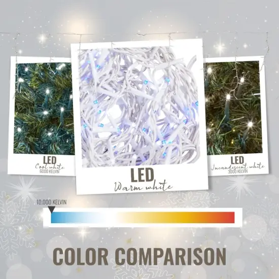 Starry Light Icicles Super Bright. Blue and pure white {9}