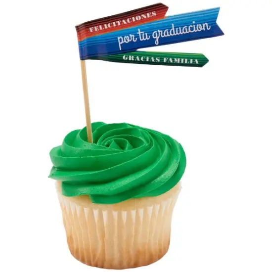 Felicitaciones Sarape DecoPics Cupcake Decoration, 12ct {1}