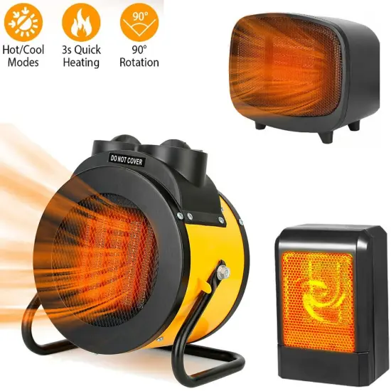 Portable Ceramic Space Heater with Adjustable Thermostat {4}