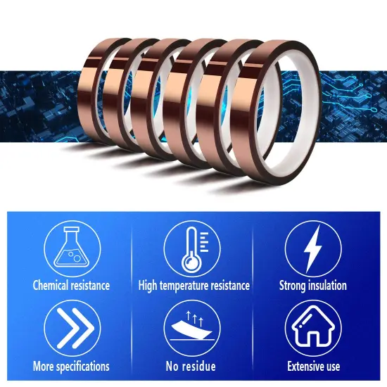 Heat Tape for Sublimation Transfer, Heat Resistant, Adhesive Transfer Tape, Thermal, No Residue, 6 Rolls 10mm x33m(108ft) {1}