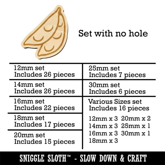 Snow Peas Vegetable Mini Wood Shape Charms Jewelry DIY Craft {1}