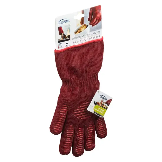 Trudeau Maison Kitchen Glove, Double-Sided Padded Grill Glove, 1 per Pkg, Red {1}