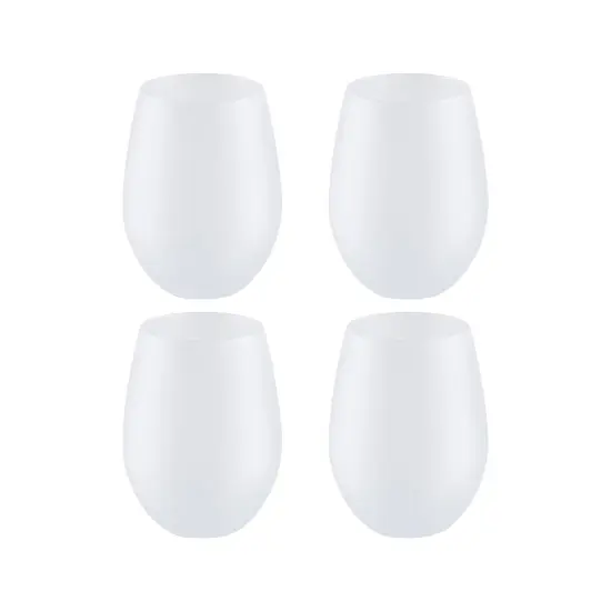 Craft Express 4 Pack 17oz Sublimation Frosted Stemless Wine Glasses {1}