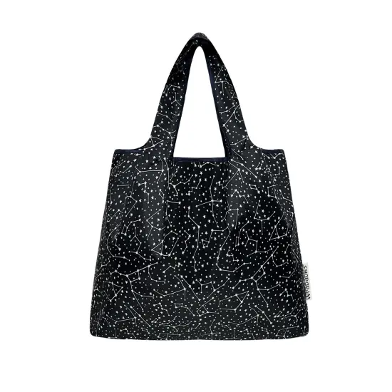 Wrapables Medium Foldable Tote Nylon Reusable Grocery Bag (Set of 2), Constellations {3}