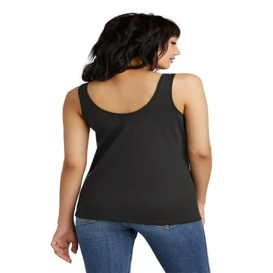 District&reg; Women&rsquo;s Perfect Blend CVC V-Neck Tank Light heather grey {5}