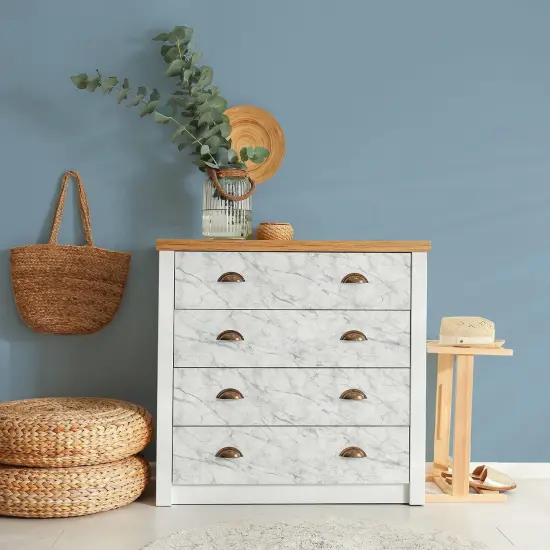 Peel and Stick Decorative Paper Roll, 17-1/2" x 10 ft, Marble {6}