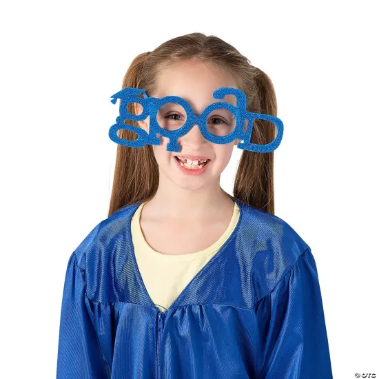 9 1/4" x 4 1/2" Kids Silly Graduation Plastic Glitter Glasses 12 Pieces {2}