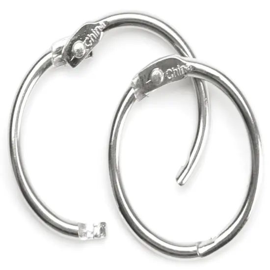 Baumgartens Book Rings 1" 4/Pkg-Silver {2}