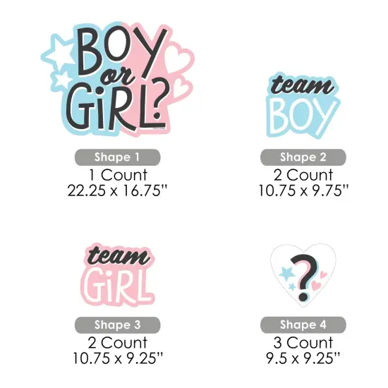 Big Dot of Happiness Baby Gender Reveal - Yard Sign and Outdoor Lawn Decorations - Team Boy or Girl Party Yard Signs - Set of 8 {7}