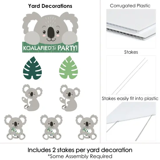 Big Dot of Happiness Koala Cutie - Yard Sign and Outdoor Lawn Decorations - Bear Birthday Party and Baby Shower Yard Signs - Set of 8 {6}