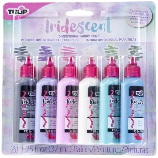 Tulip Dimensional Fabric Paint 6/Pkg-Iridescent {1}