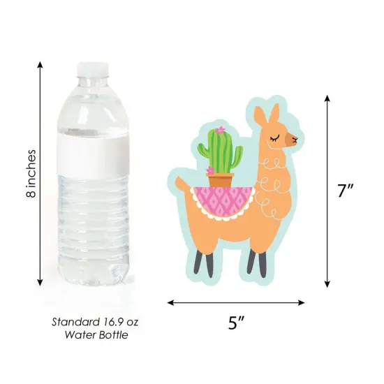 Big Dot of Happiness Whole Llama Fun - Decorations DIY Llama Fiesta Baby Shower or Birthday Party Essentials - Set of 20 {6}