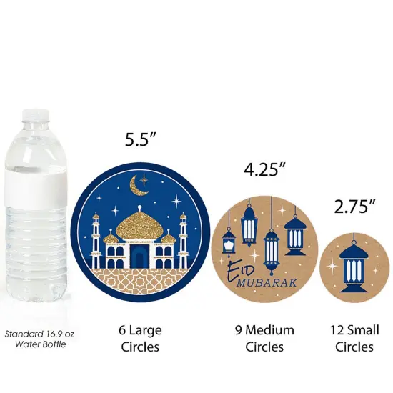 Big Dot of Happiness Eid Mubarak Giant Circle Confetti - Ramadan Party Decorations - Large Confetti 27 Count {4}