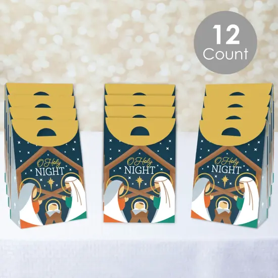 Big Dot of Happiness Holy Nativity - Manger Scene Religious Christmas Gift Favor Bags - Party Goodie Boxes - Set of 12 {3}