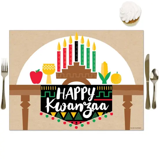 Big Dot of Happiness Happy Kwanzaa - Party Table Decorations - Placemats - Set of 16 {1}