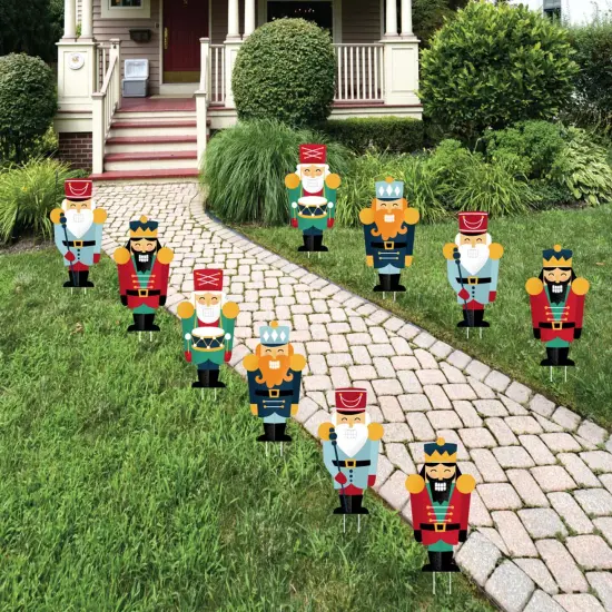Big Dot of Happiness Christmas Nutcracker - Lawn Decorations - Outdoor Holiday Party Yard Decorations - 10 Piece {1}