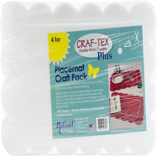 Bosal Craf-Tex Double-Sided Fusible Placemat Craft Pack-12.5"X18.25" {1}