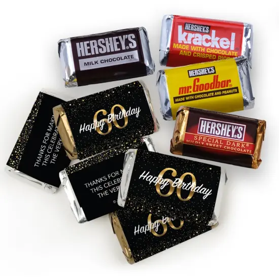 60th Birthday Candy Party Favor Hershey's Chocolate Mix - By Just Candy {3}