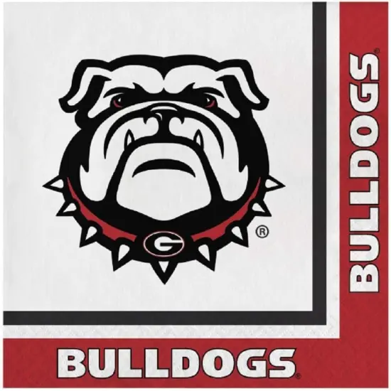 Georgia Bulldogs Lunch Napkins, 60 Count {1}