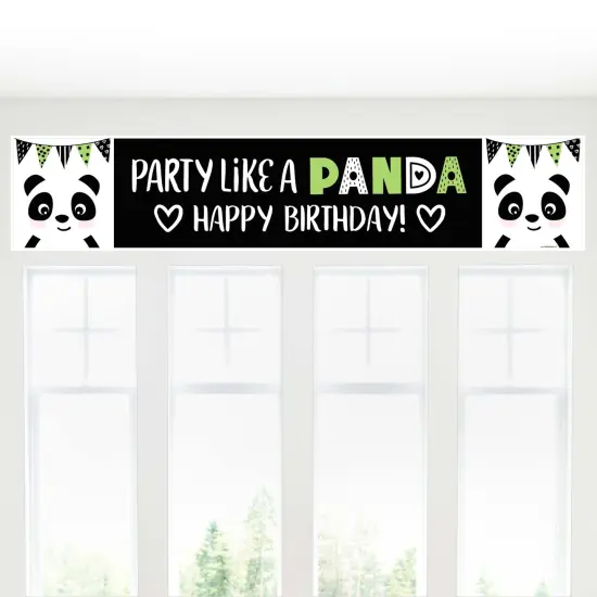 Big Dot of Happiness Party Like a Panda Bear - Happy Birthday Decorations Party Banner {6}