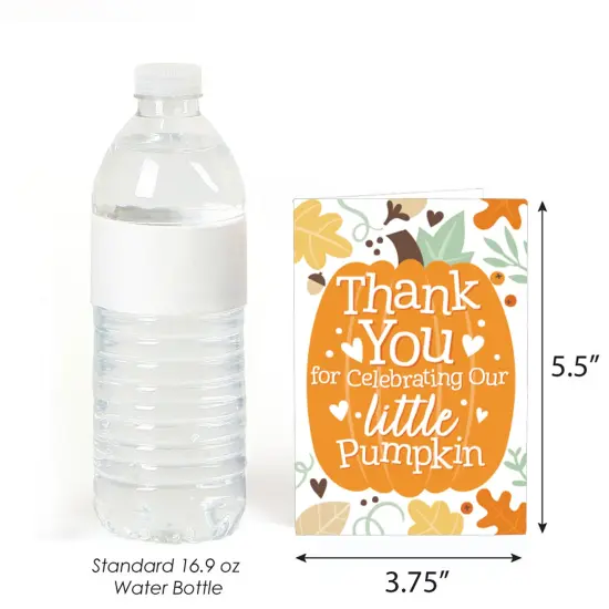 Big Dot of Happiness Little Pumpkin - Fall Birthday Party or Baby Shower Thank You Cards (8 count) {4}