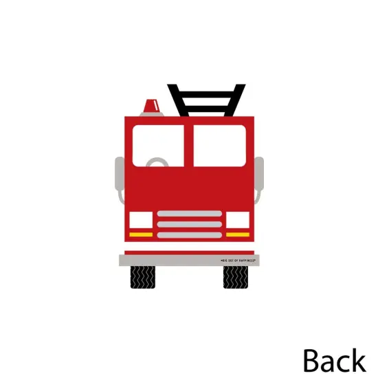 Big Dot of Happiness Fired Up Fire Truck - Decorations DIY Firefighter Firetruck Baby Shower or Birthday Party Essentials - Set of 20 {4}