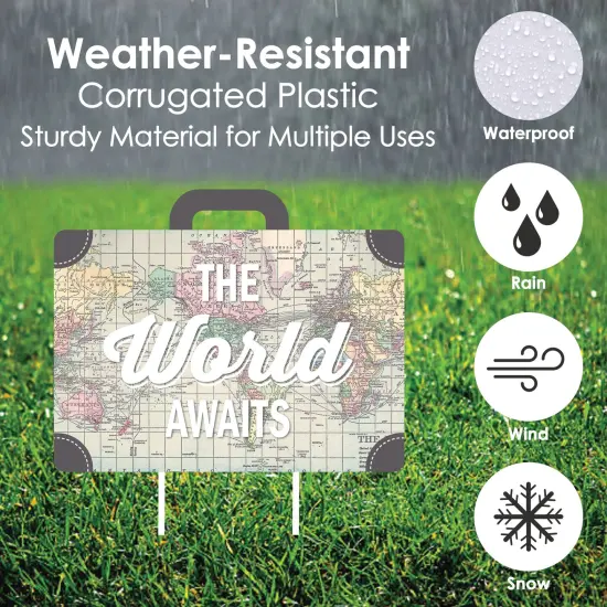 Big Dot of Happiness World Awaits - Map Party Lawn Decorations - Outdoor Travel Themed Party Yard Decorations - 10 Piece {6}