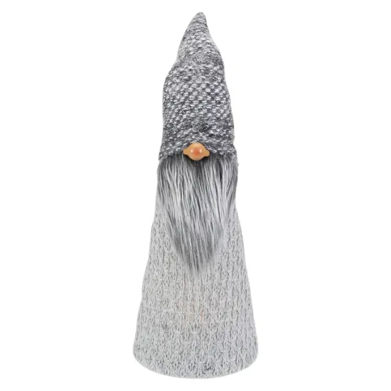 Northlight LED Lighted Knitted Gnome Christmas Decoration - 16" - Gray {1}