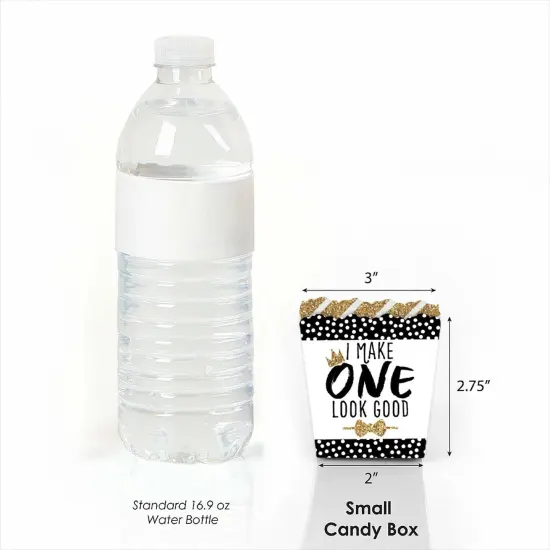 Big Dot of Happiness 1st Birthday Little Mr. Onederful - Party Mini Favor Boxes - Boy First Birthday Party Treat Candy Boxes - Set of 12 {3}