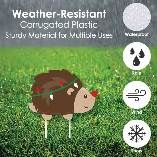 Big Dot of Happiness Woodland Christmas Santa Sleigh - Yard Sign and Outdoor Lawn Decorations - Merry Christmoose Holiday Party Yard Signs - Set of 8 {4}