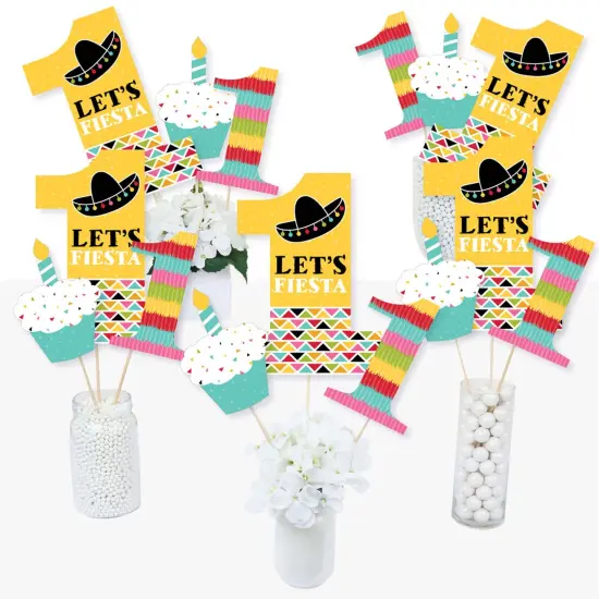 Big Dot of Happiness 1st Birthday Let's Fiesta - Fiesta First Birthday Party Centerpiece Sticks - Table Toppers - Set of 15 {3}